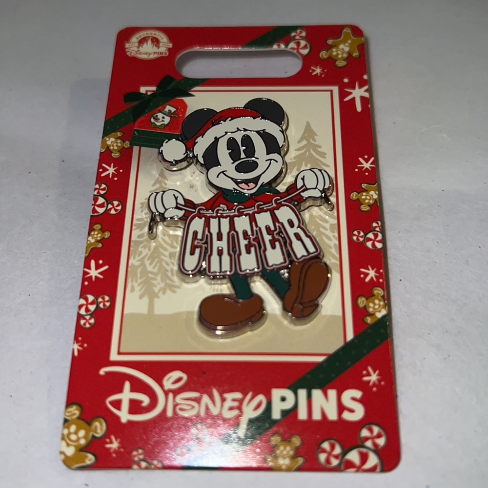 2022 Disney Parks Holiday Cheer Christmas Mickey Mouse Cheer Open Edition Pin